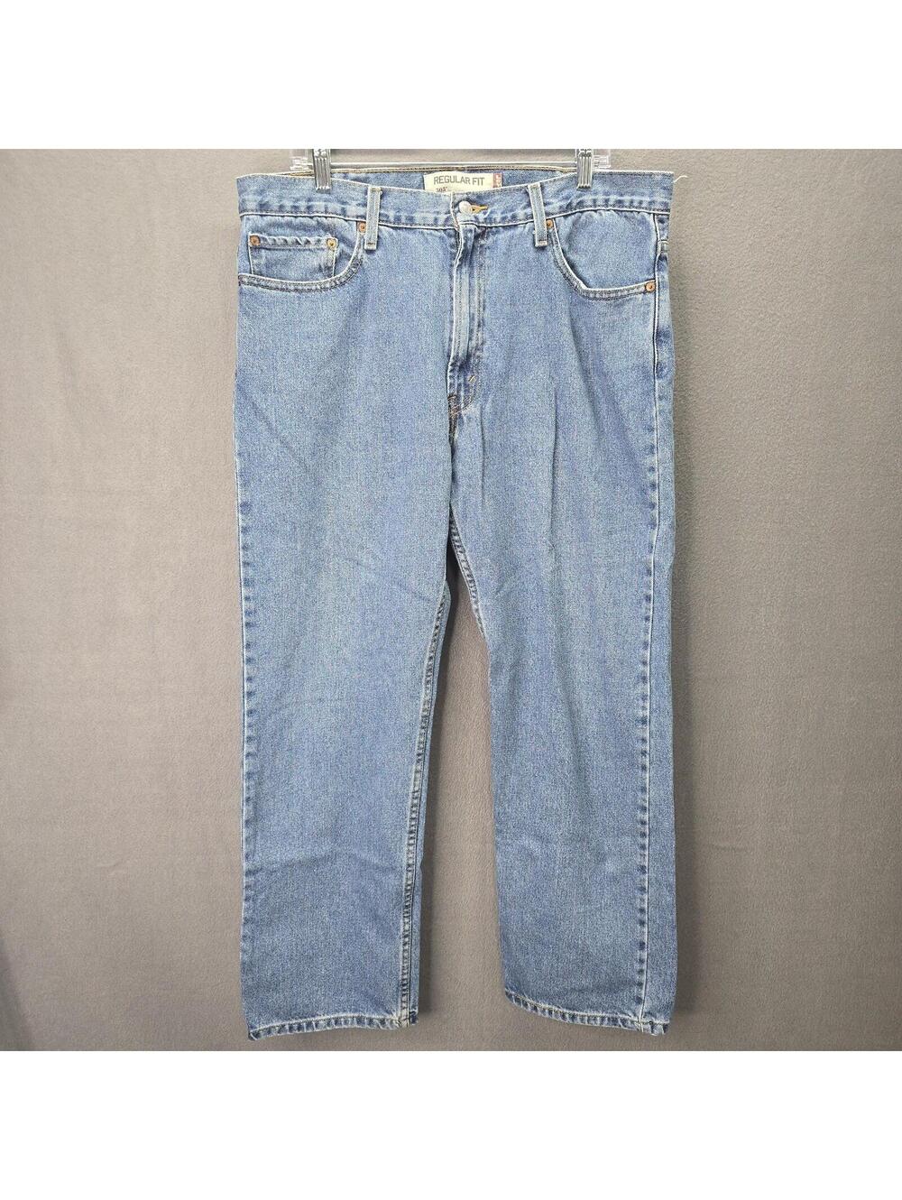 Vintage Levis 505 Jeans Regular Fit Straight Leg 38x30 Medium Wash 90s Denim